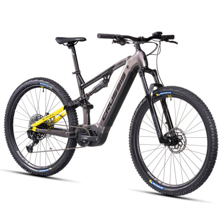 Bicicleta eléctrica CRUSSIS e-Full 9.10 900 Wh 2025 GRIS AMARILLO M