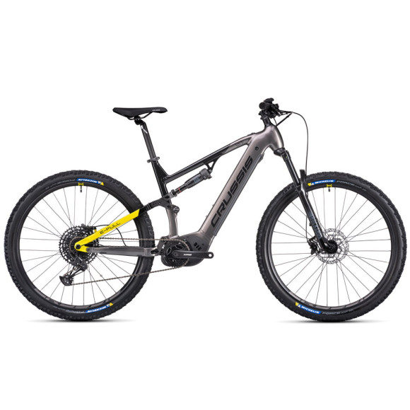 Bicicleta eléctrica CRUSSIS e-Full 9.10 900 Wh 2025 GRIS AMARILLO M