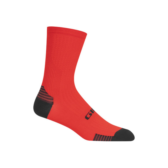 Meias GIRO HRC + Grip vermelho brilhante S