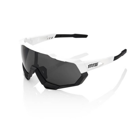 Gafas 100% Speedtrap Matte blanco-negro lente ahumada