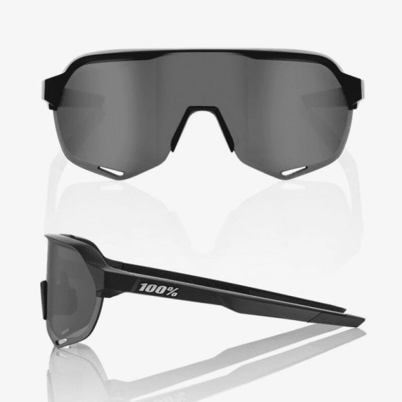 Gafas 100% S2 negro Soft Tact negro lente ahumada 