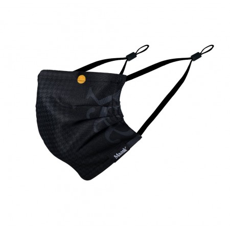 Máscara Houndstooth com escudo higiênico reutilizável MAASK 