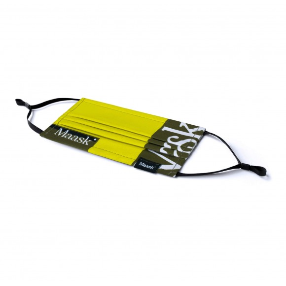 Masque MAASK réutilisable hygiénique Shield Lime enfant 